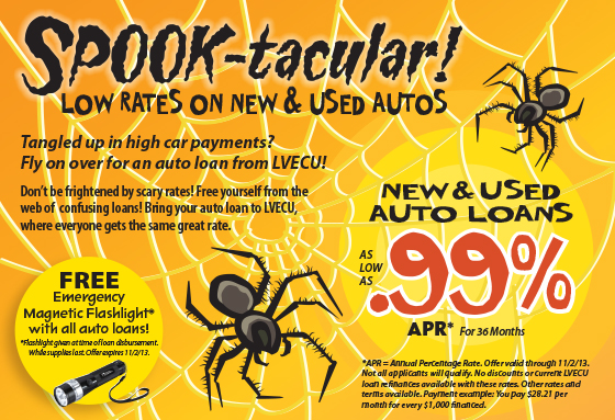 Spook-tacular low rates on new & used autos